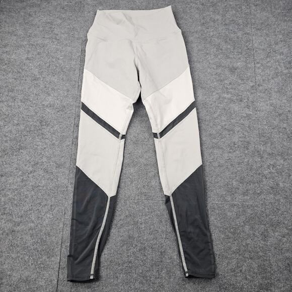 Alo Yoga Leggings Womens Small Gray Colorblock High Waist Yoga Athletic Sheila - Picture 1 of 7